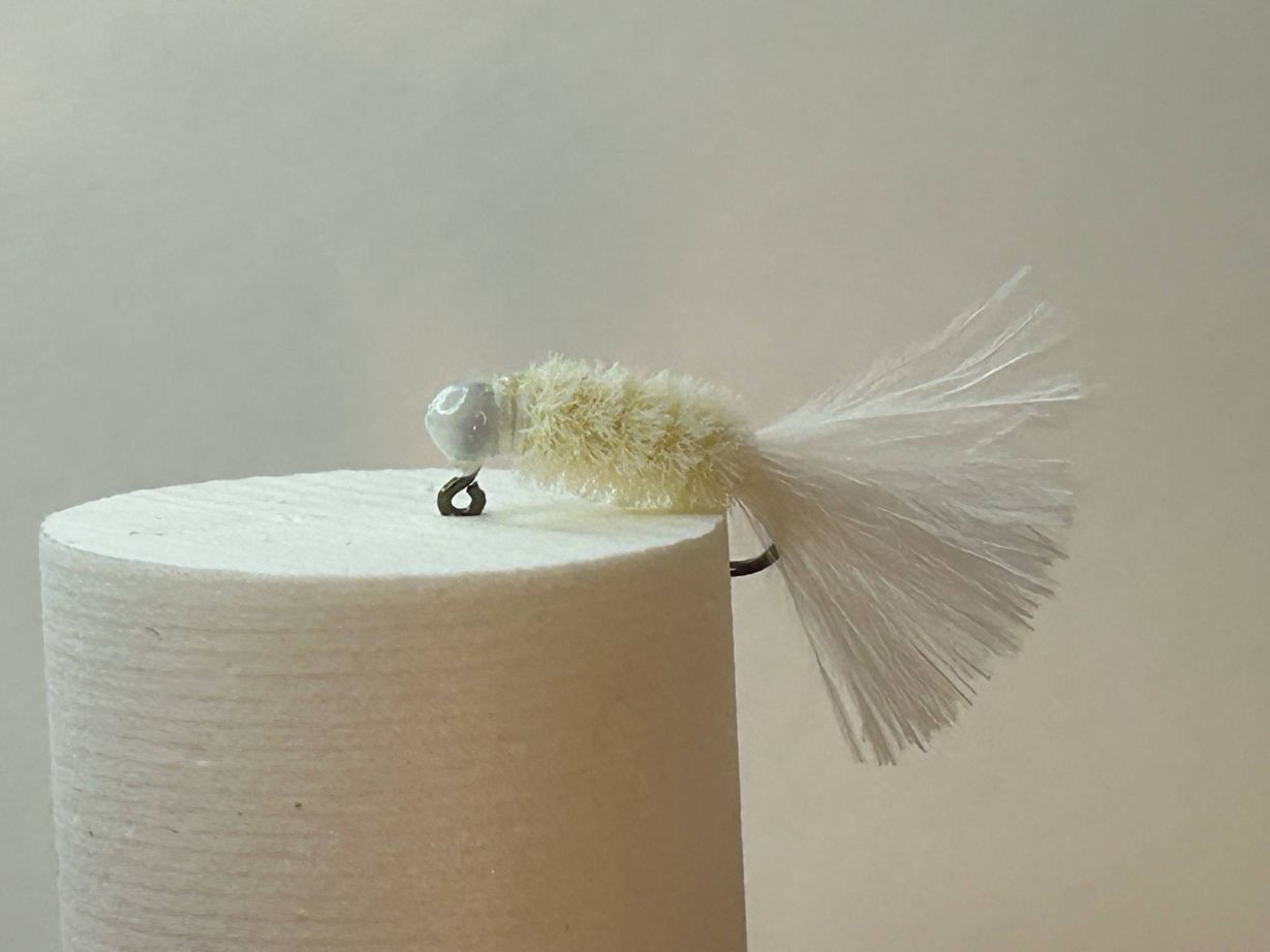 White 1/80th ounce micro jig