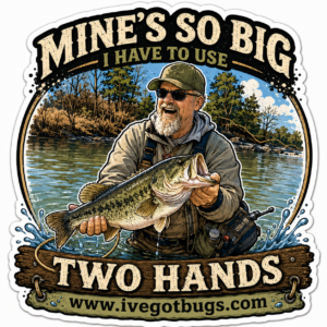 Mine's So Big I Have to Use Two Hands Sticker