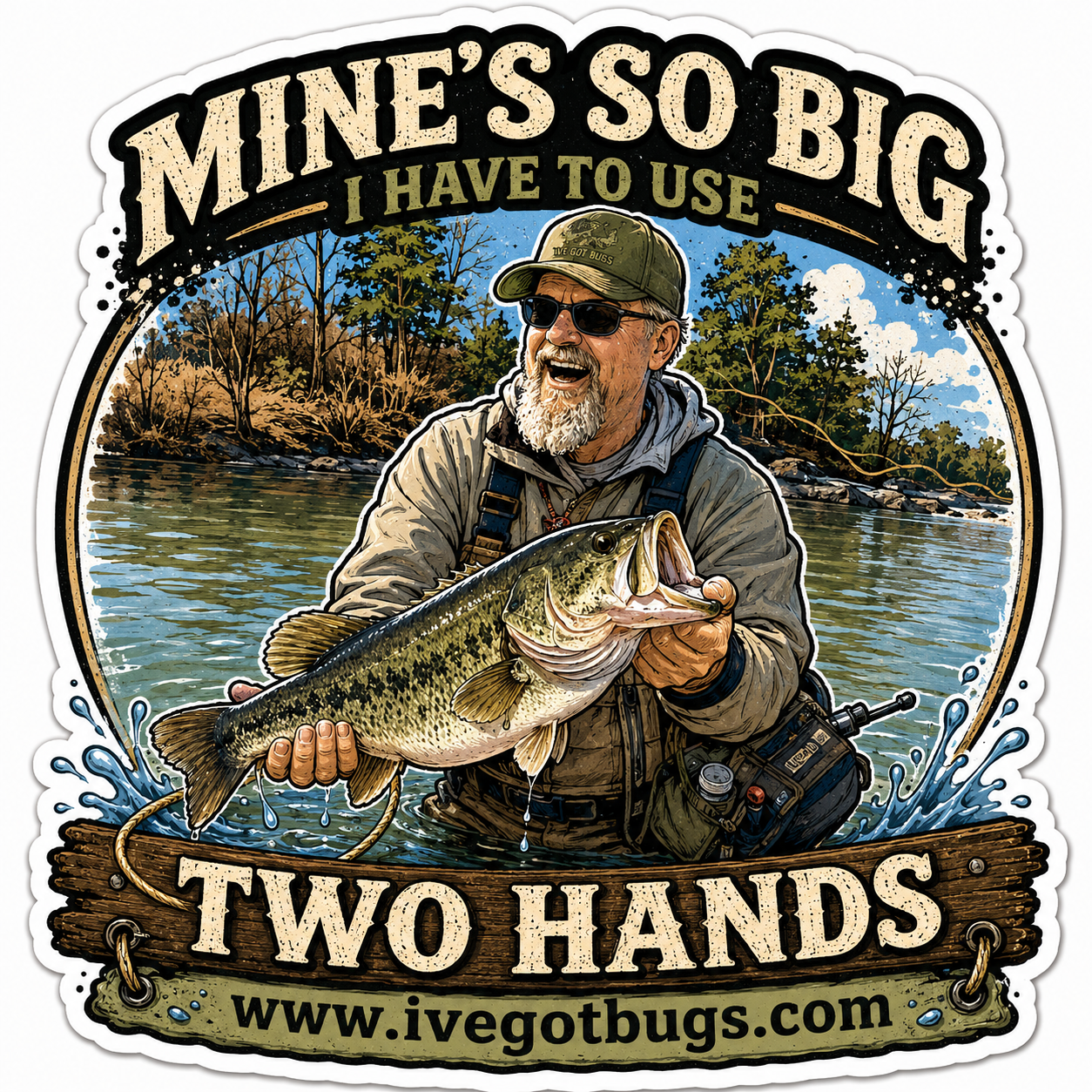 Mine’s So Big I Have to Use Two Hands Sticker